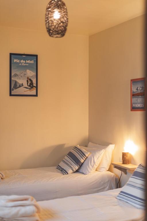 Postel nebo postele na pokoji v ubytování Chalet Ouréa