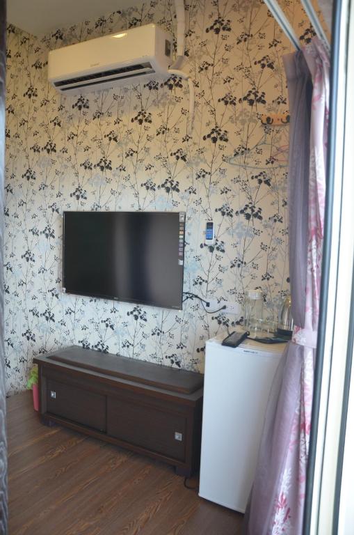 TV a/nebo společenská místnost v ubytování 綠蠵龜潛水住宿