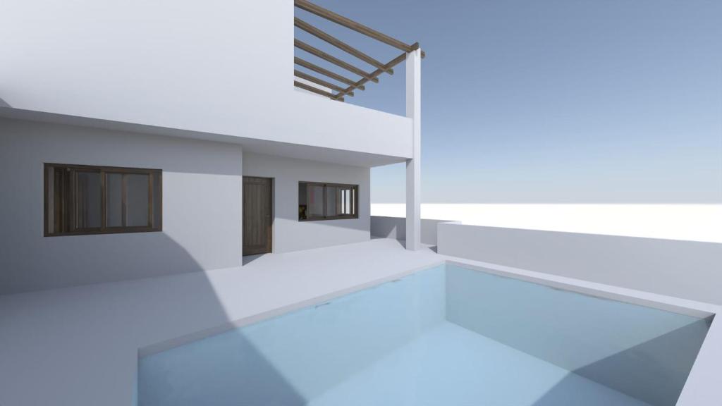 a rendering of a white building with windows at Nueva Casa Alhamar in Punta Umbría