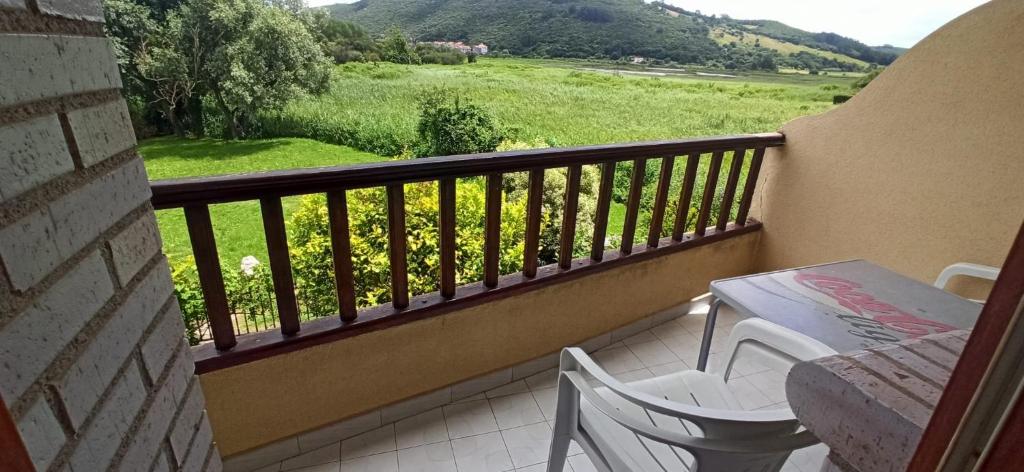 A balcony or terrace at Skala