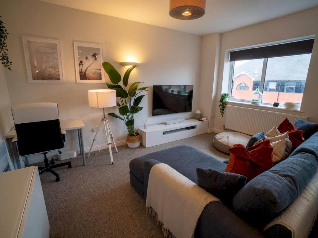 Area tempat duduk di Pass the Keys Stunning 1 bedroom Penthouse in Nottm City Centre