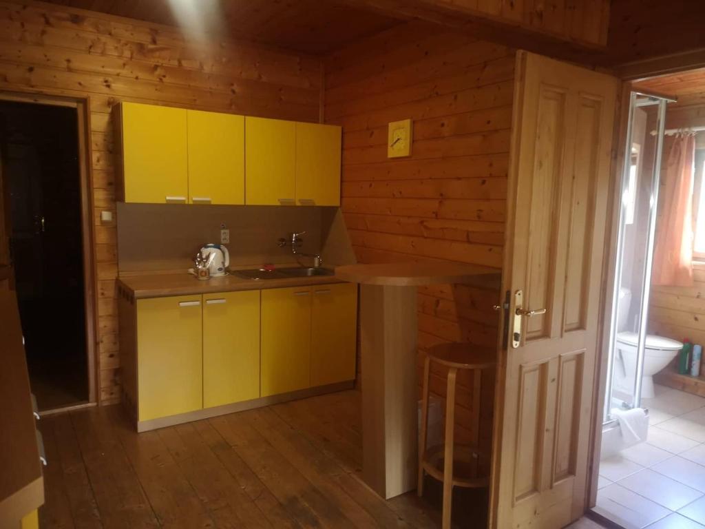 Kuchyň nebo kuchyňský kout v ubytování Chata Orlice