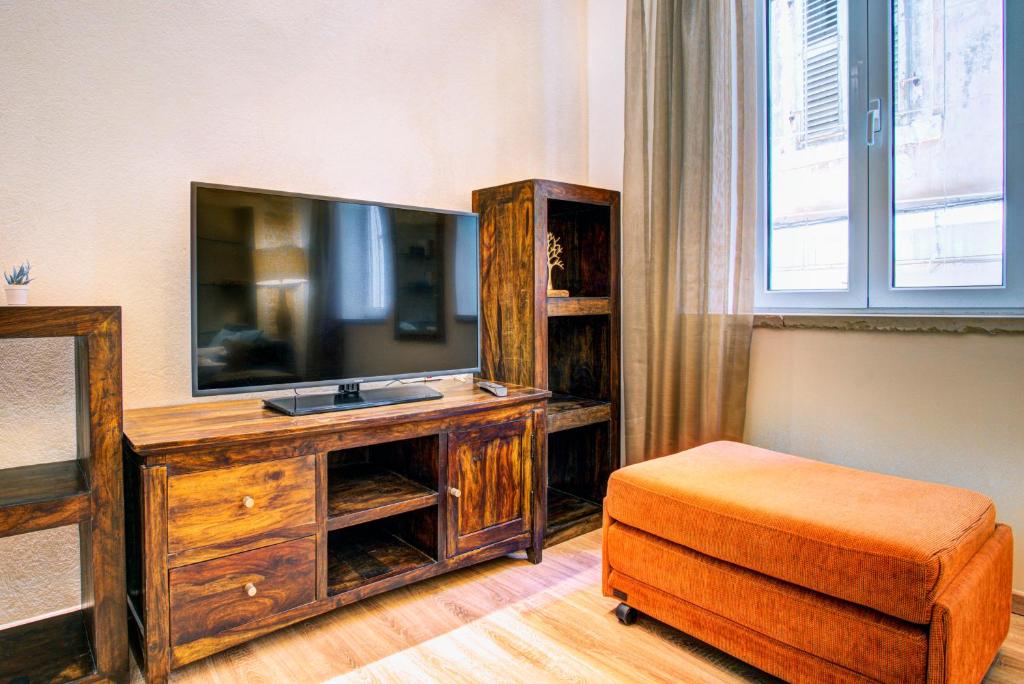 TV a/nebo společenská místnost v ubytování Casa Androniki