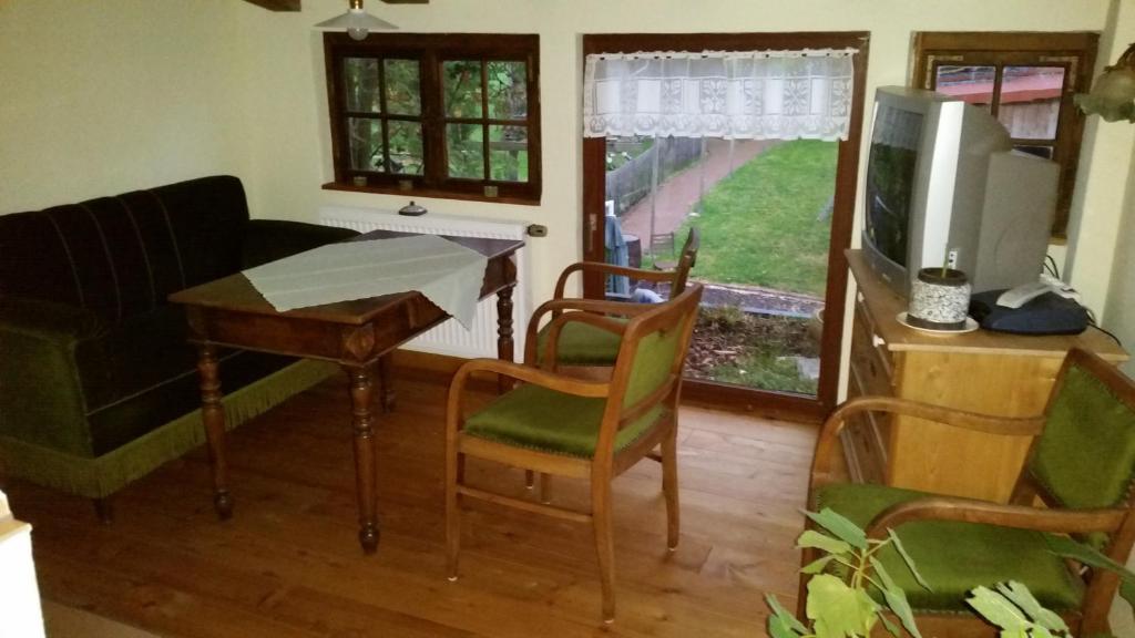 Posezení v ubytování Ferienwohnungen Bistro Tebecks