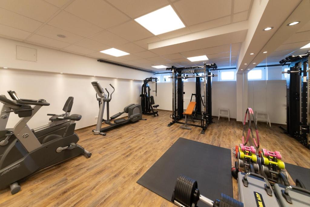 Fitness centrum a/nebo fitness zařízení v ubytování Pension Erdmann - Hotel Garni