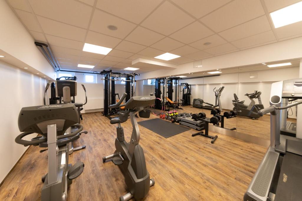 Fitness centrum a/nebo fitness zařízení v ubytování Pension Erdmann - Hotel Garni
