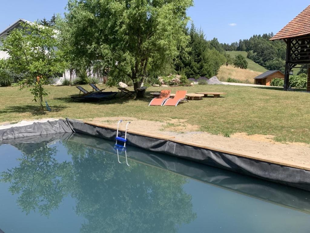 Bazén v ubytování Hillside Bio Glamping nebo v jeho okolí