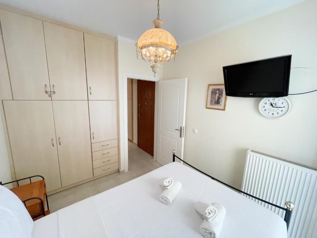 Postel nebo postele na pokoji v ubytování Nafplio Downtown Apartment
