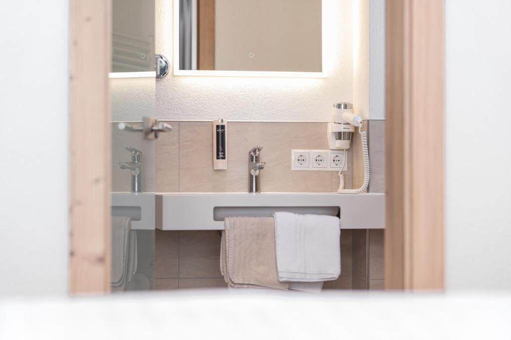 Koupelna v ubytování Hotel Venter Bergwelt