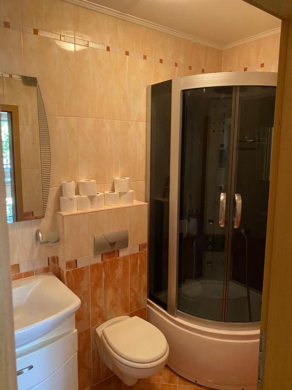 Kúpeľňa v ubytovaní Apartmani IvaMia
