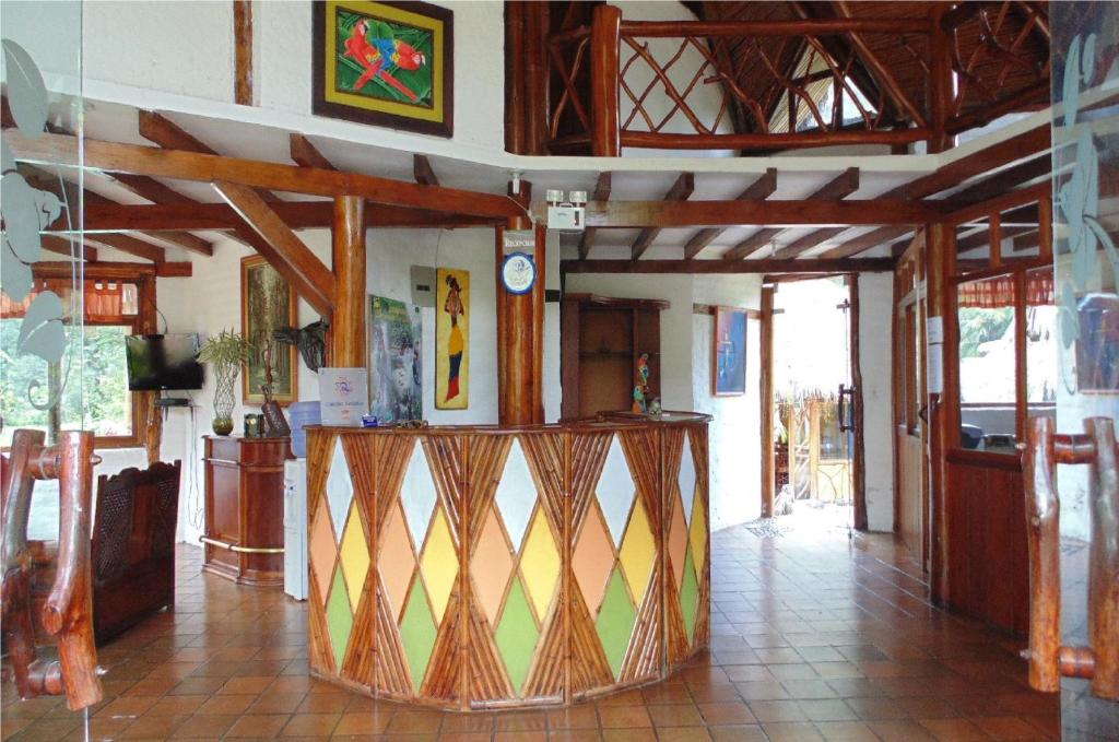 Restaurace v ubytování Mindo Río Hostería