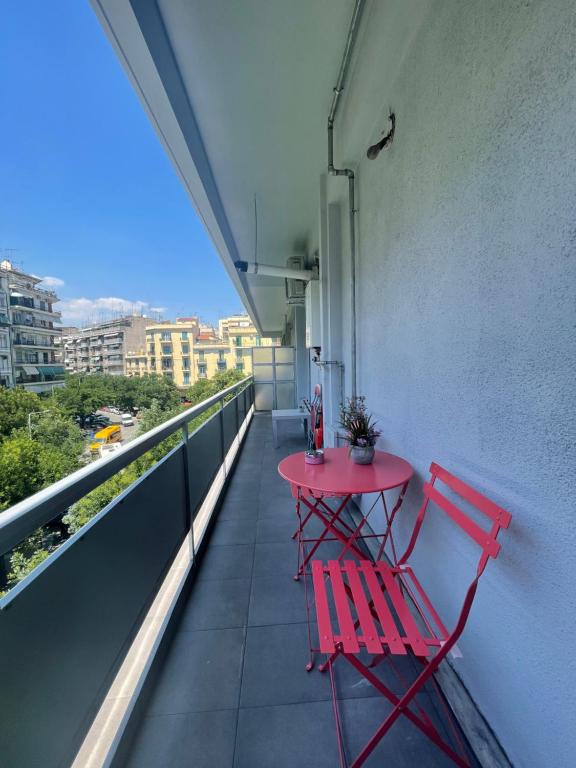 Balkón alebo terasa v ubytovaní Διαμέρισμα στο κέντρο της Θεσσαλονίκης!