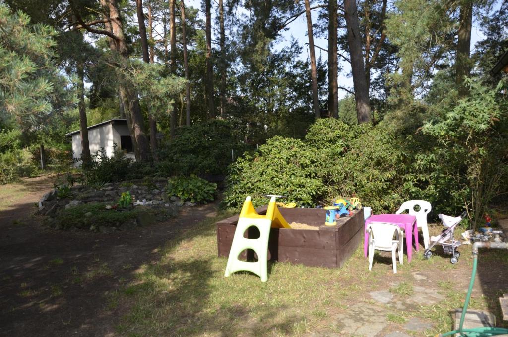 Zahrada ubytování Chata u Hřiště