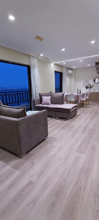Posezení v ubytování Blue Seaview Suites