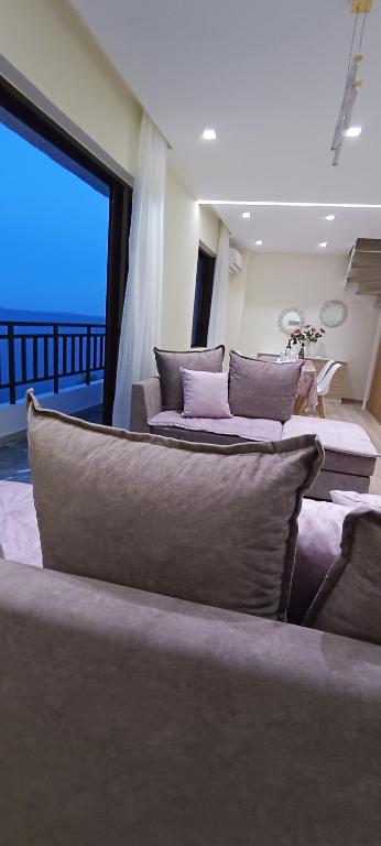 Posezení v ubytování Blue Seaview Suites