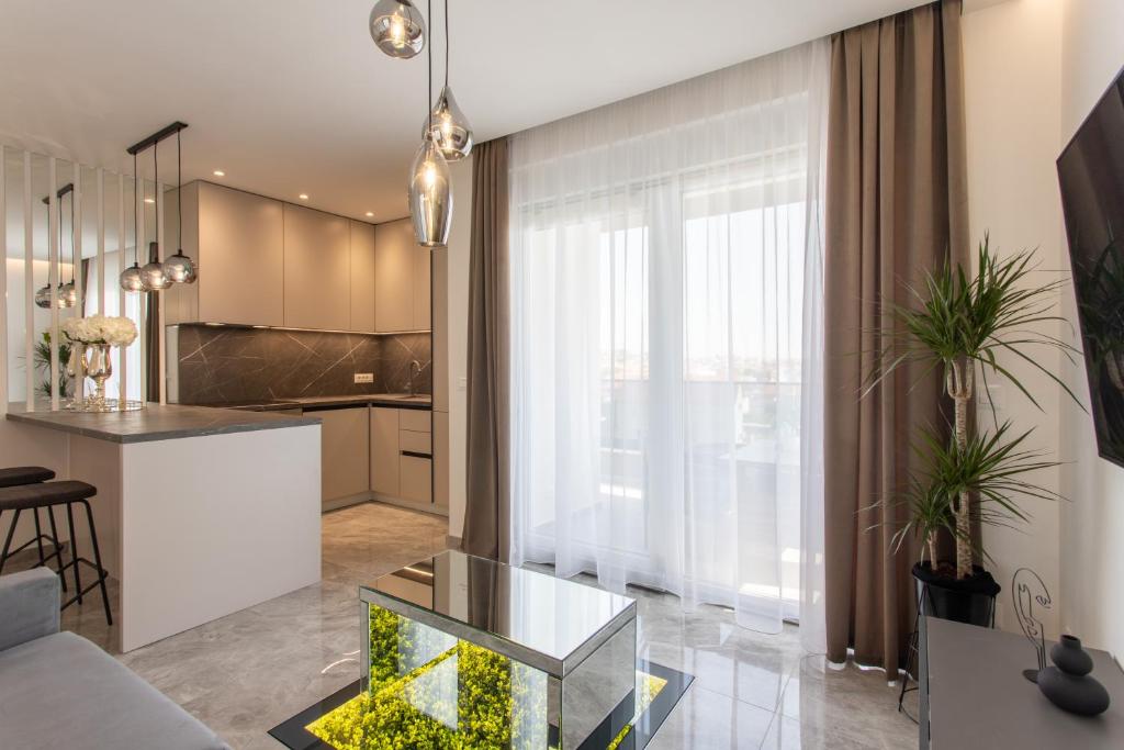 Kuchyň nebo kuchyňský kout v ubytování Apartments Taratta 1
