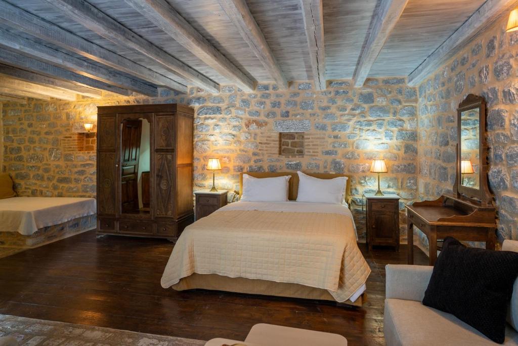 Ένα ή περισσότερα κρεβάτια σε δωμάτιο στο Guesthouse Laoula