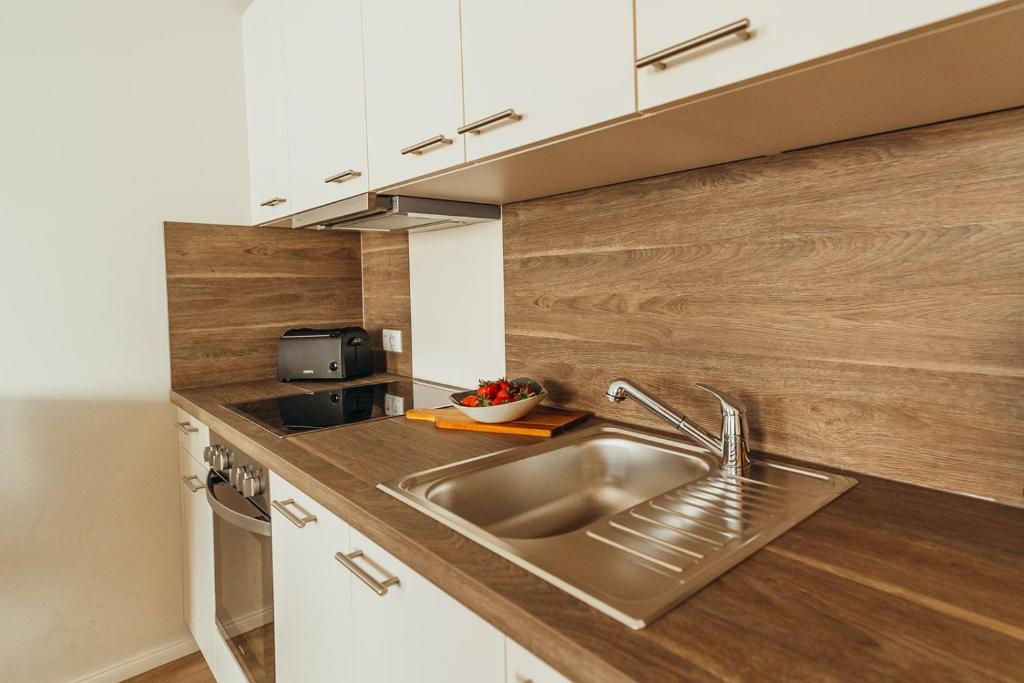 Kuchyň nebo kuchyňský kout v ubytování Villa Ocean View