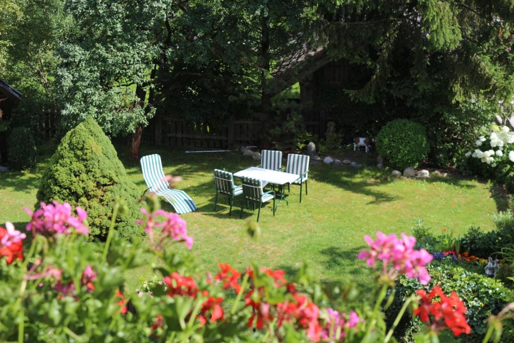 A garden outside Pension Sonnenhof
