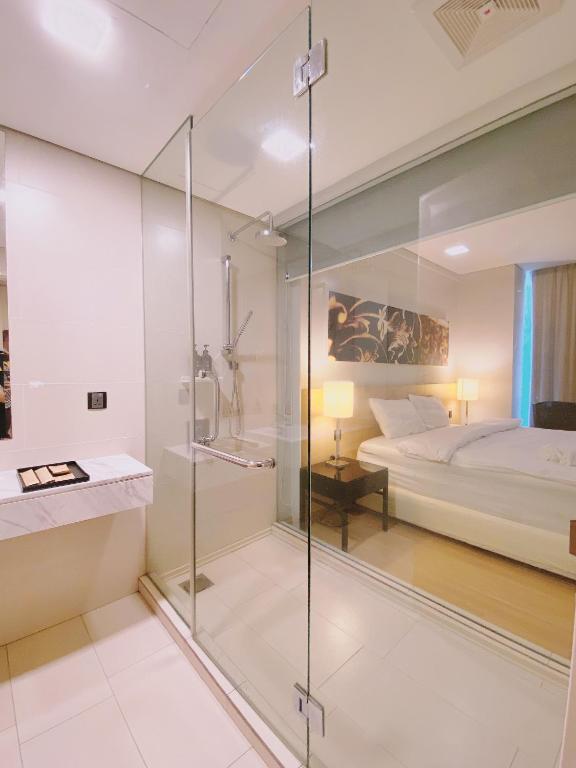 Koupelna v ubytování Straits Suite by C Homestay Malacca