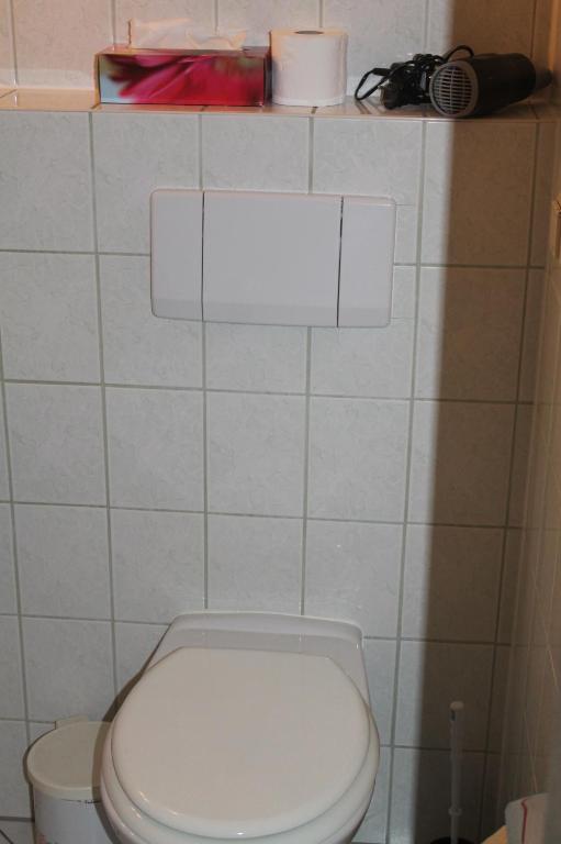 Koupelna v ubytování Ammerscher Bahnhof