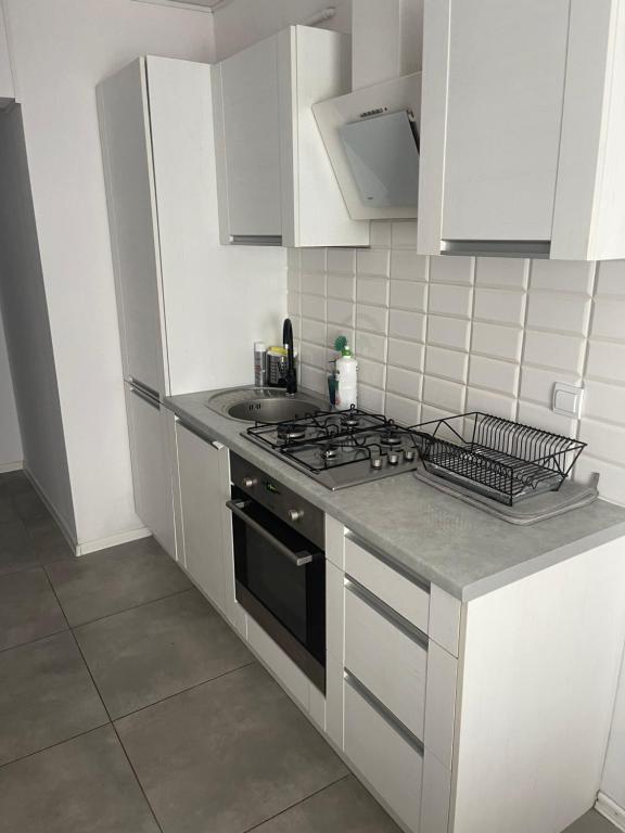 Kuchyňa alebo kuchynka v ubytovaní Apartament Słoneczna Oliwa