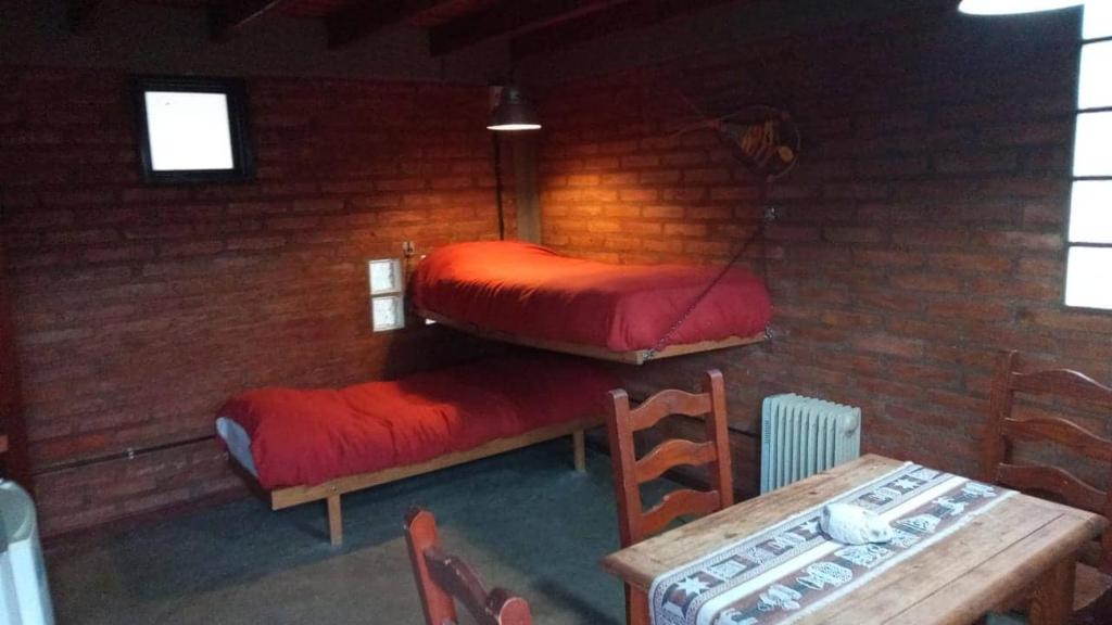 Postel nebo postele na pokoji v ubytování el refugio piramides