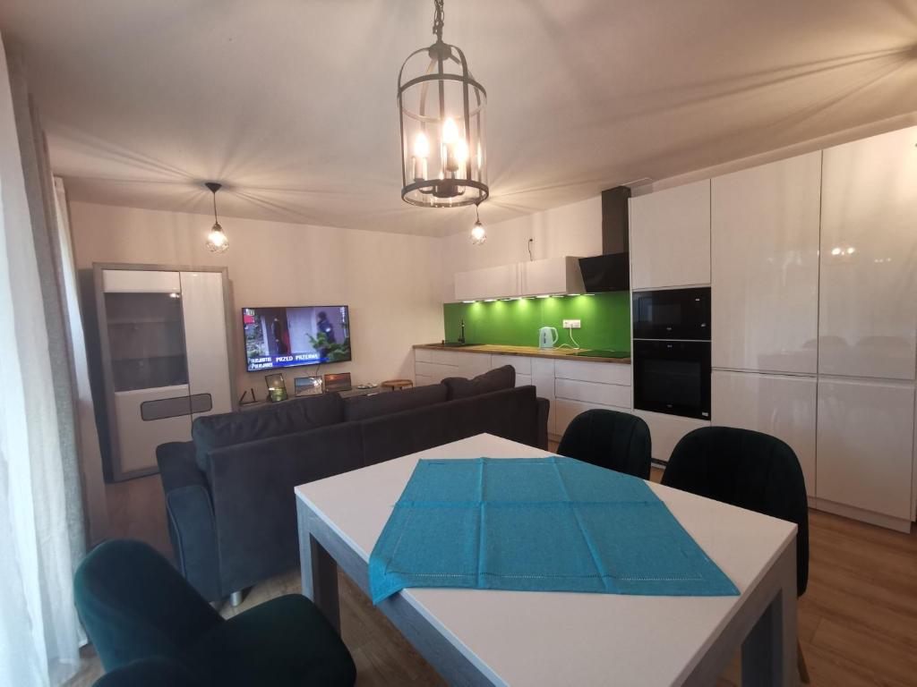 Kuchyňa alebo kuchynka v ubytovaní Apartament Zielona Trawka