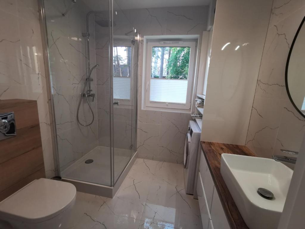 Kúpeľňa v ubytovaní Apartament Zielona Trawka