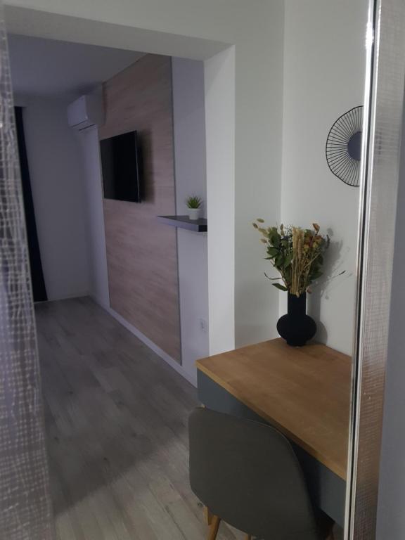 Televízia a/alebo spoločenská miestnosť v ubytovaní Rooms Vanteo