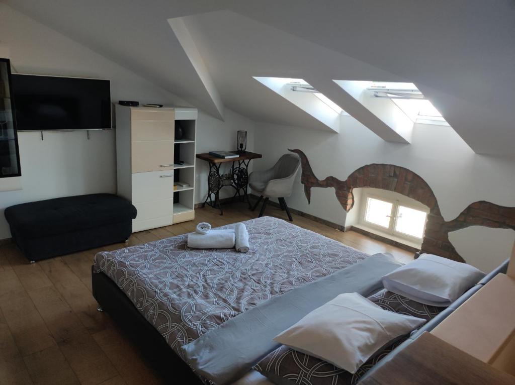 Postel nebo postele na pokoji v ubytování Apartment Anthea