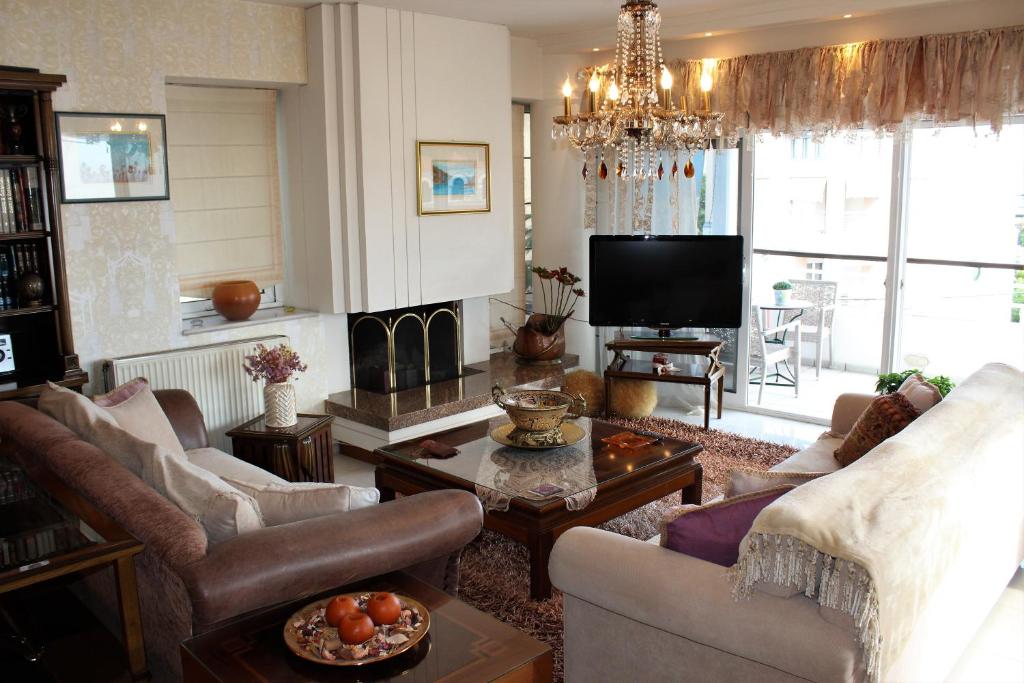 Telewizja i/lub zestaw kina domowego w obiekcie Luxury Sea View