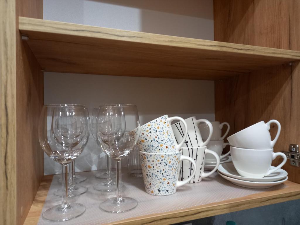 Nápoje v ubytovaní Apartament przy Obozie