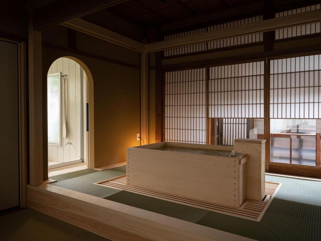 Posezení v ubytování Nazuna Kyoto Nijo-jo