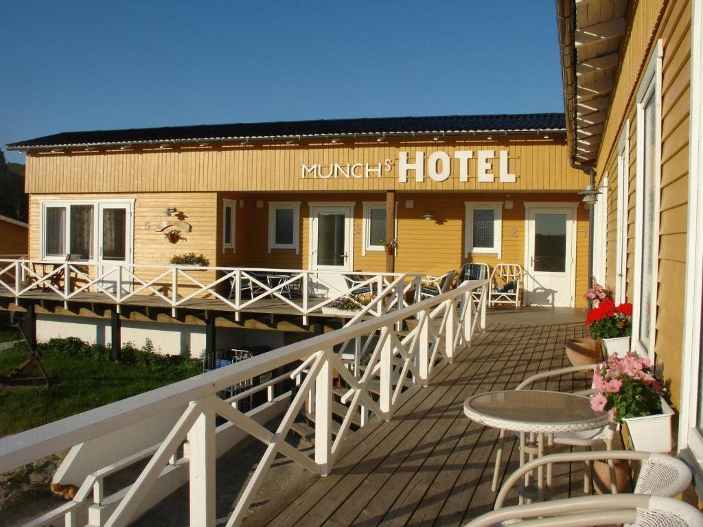 Balkón nebo terasa v ubytování Munchs Badehotel