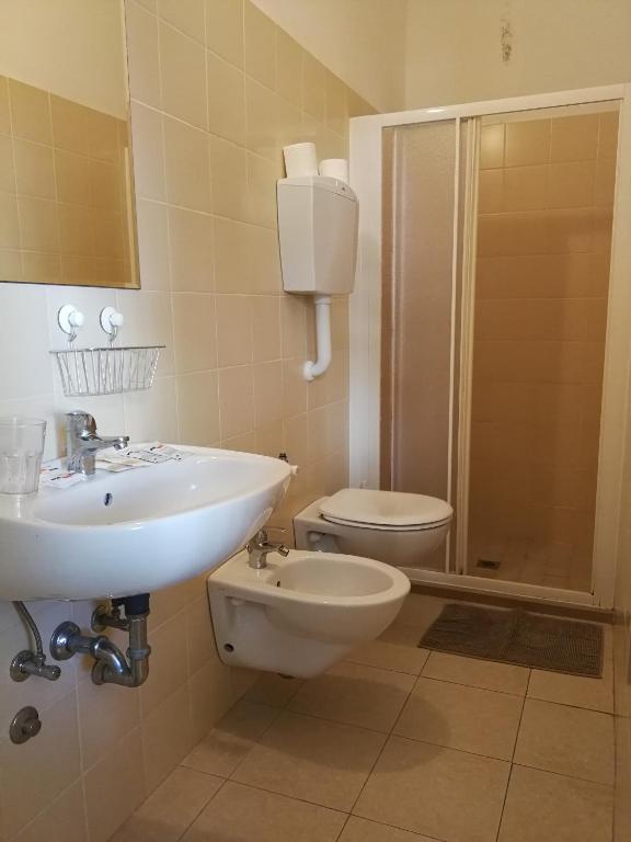 Koupelna v ubytování Hotel Rossella