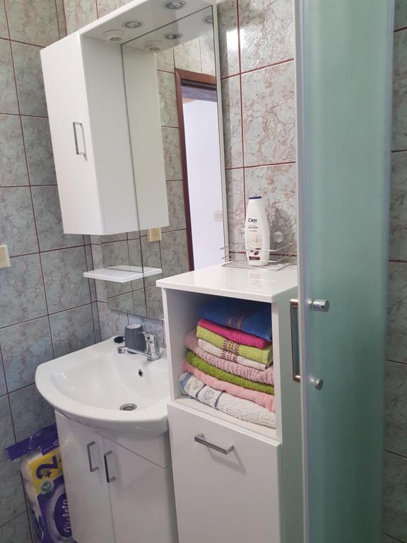 Koupelna v ubytování Apartments Damić