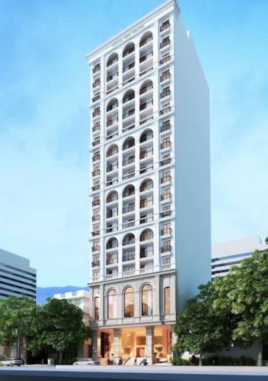 a rendering of a tall white building at Putin Hotel Nha Trang in Nha Trang