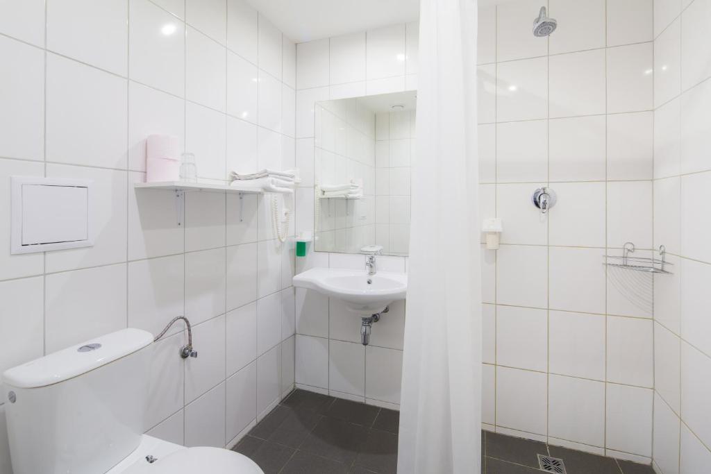 Koupelna v ubytování Minimino hotel