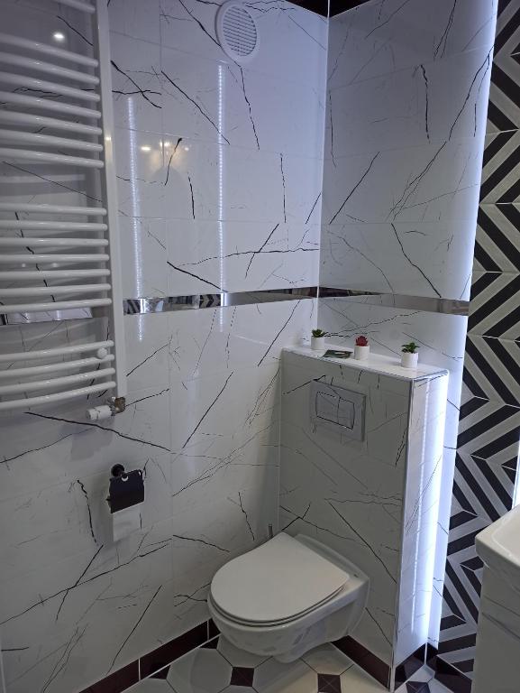 Kúpeľňa v ubytovaní Apartament Czarna Perła