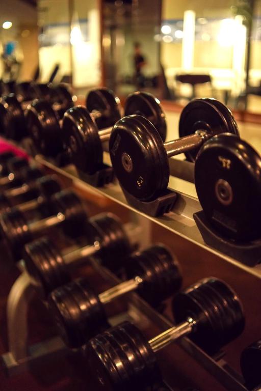 Fitness centrum a/nebo fitness zařízení v ubytování Sipan Hotel