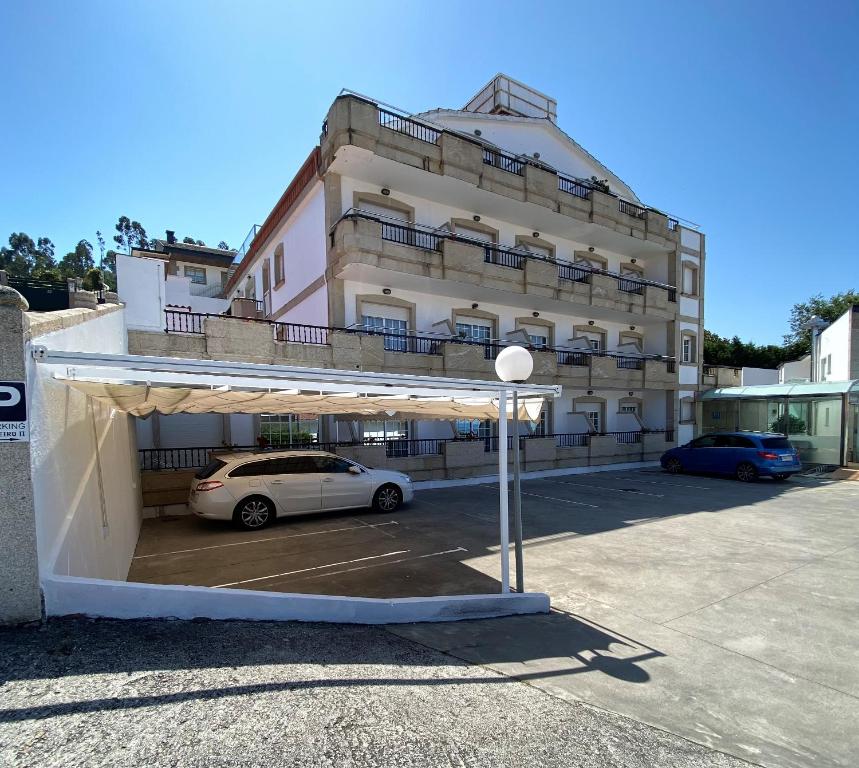 El edificio en el que está el hotel