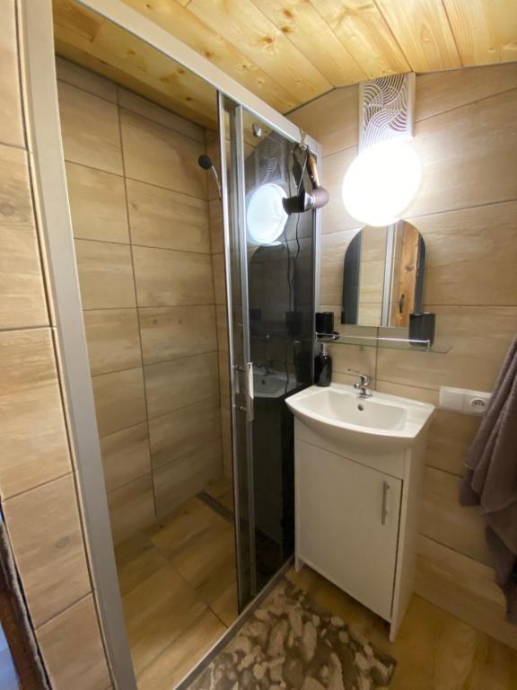 Kúpeľňa v ubytovaní Zielone Okiennice