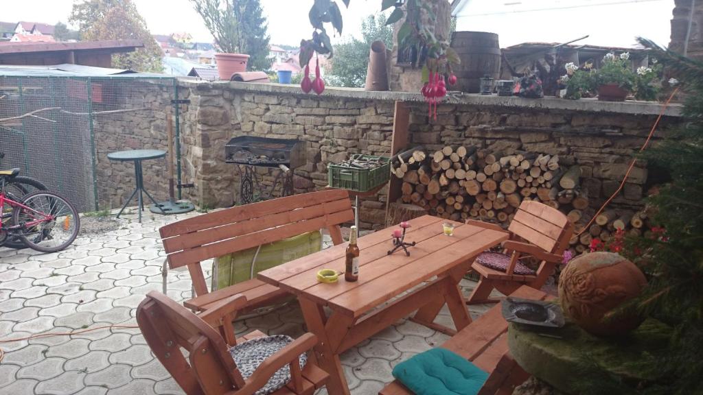 Patio nebo venkovní prostory v ubytování Privát Migáč