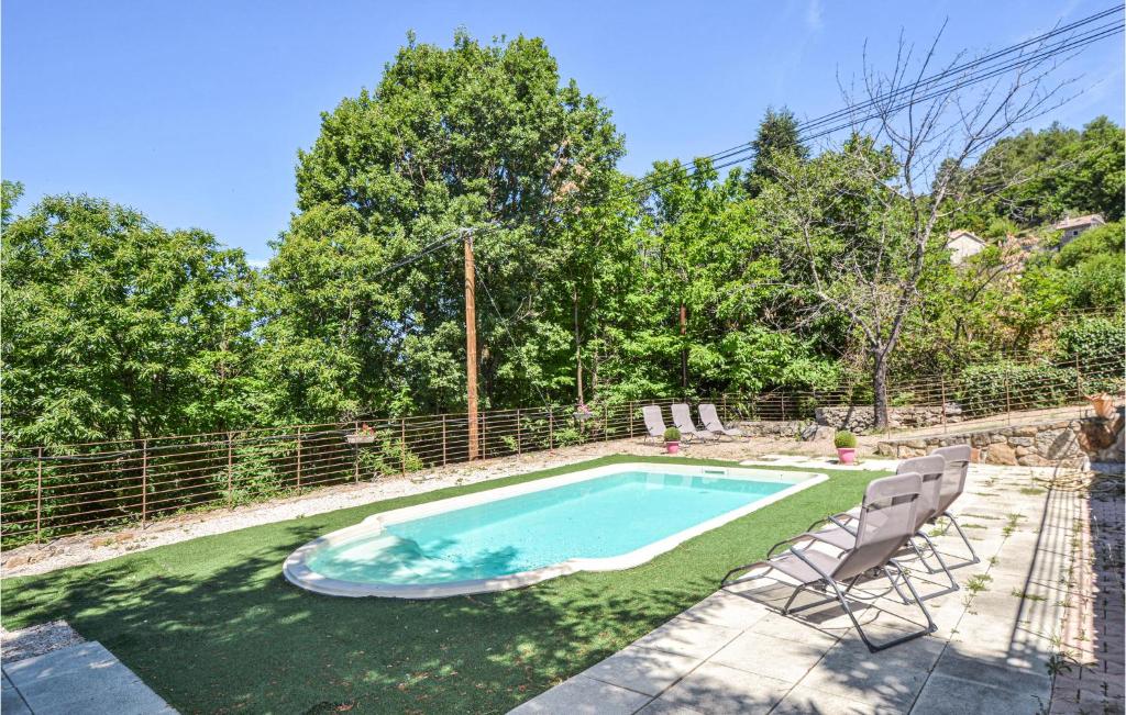 The swimming pool at or close to Awesome Home In Bordezac With Outdoor Swimming Pool