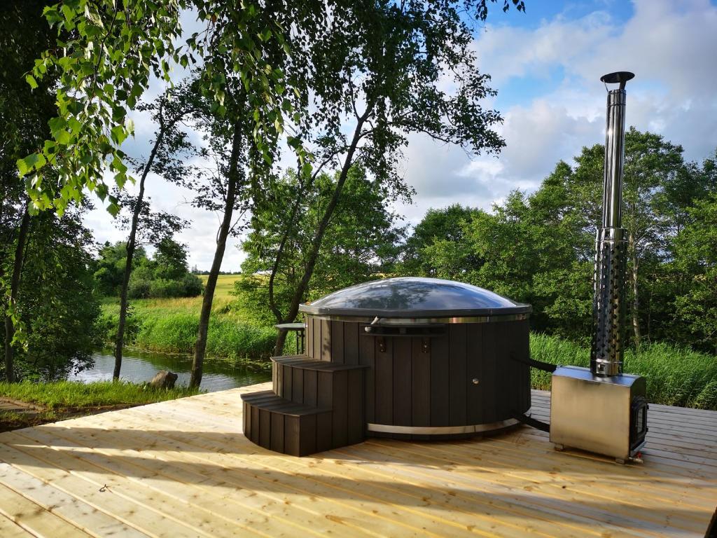 Spa- og/eller wellnessfaciliteter på Vila su sauna ir baseinu gamtos apsuptyje