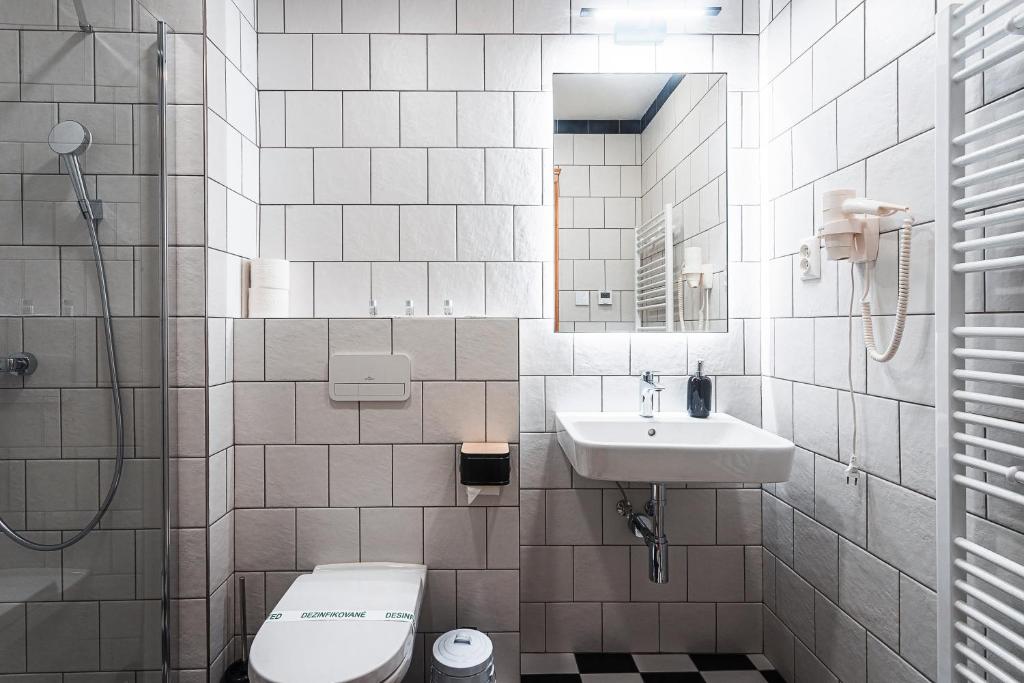 Koupelna v ubytování Apartmány Krmanova