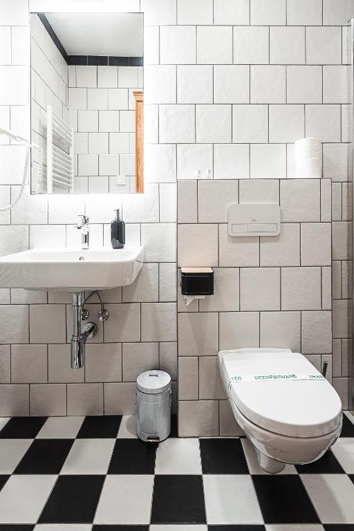 Koupelna v ubytování Apartmány Krmanova