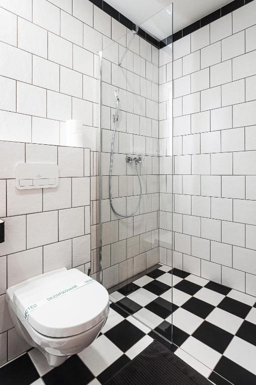 Koupelna v ubytování Apartmány Krmanova