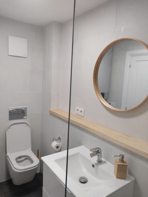 Koupelna v ubytování Apartamento pequeño, coqueto y céntrico.